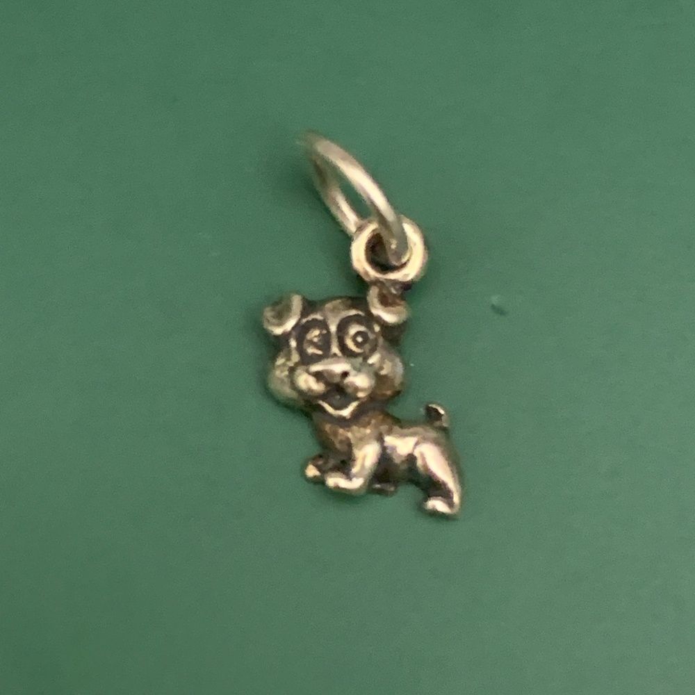 Puppy Sterling Silver Jewelry Charm #dog #pet